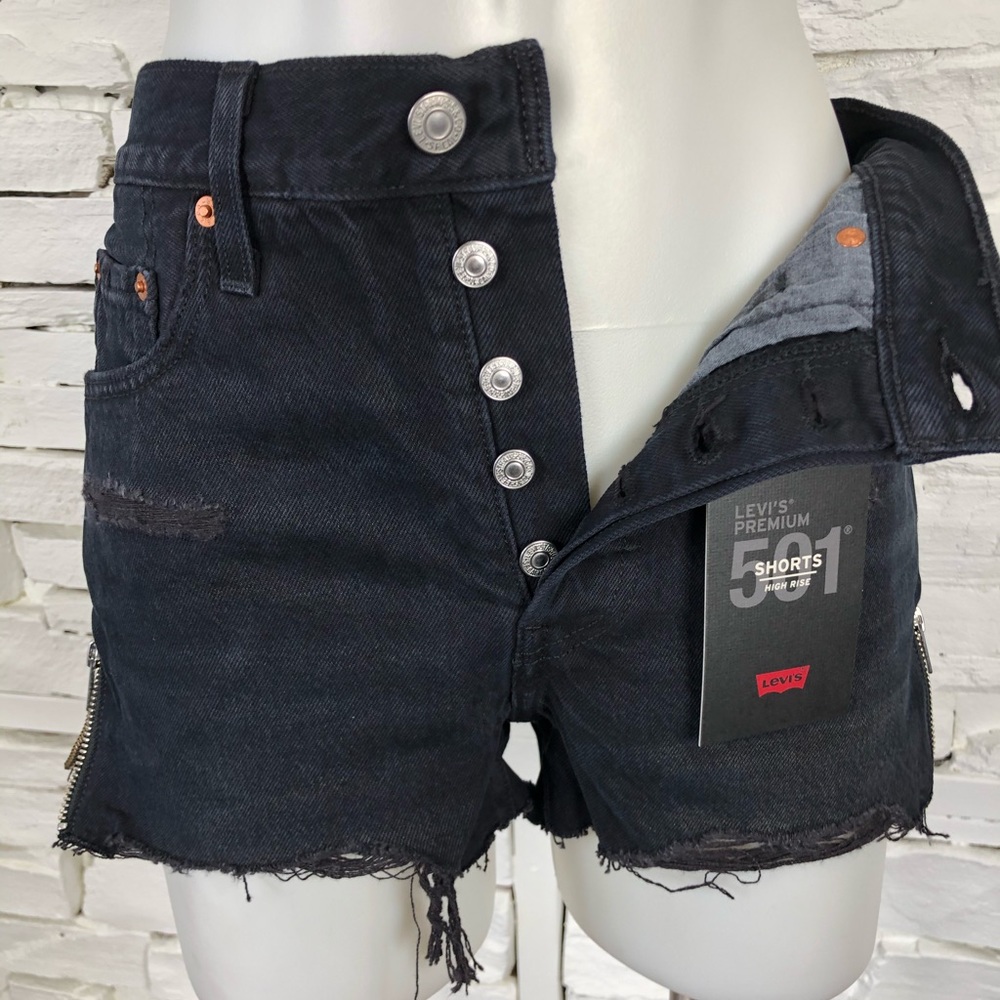 Levi’s  501s Zip Your Lip High Waisted Denim Short - Picture 7 of 7